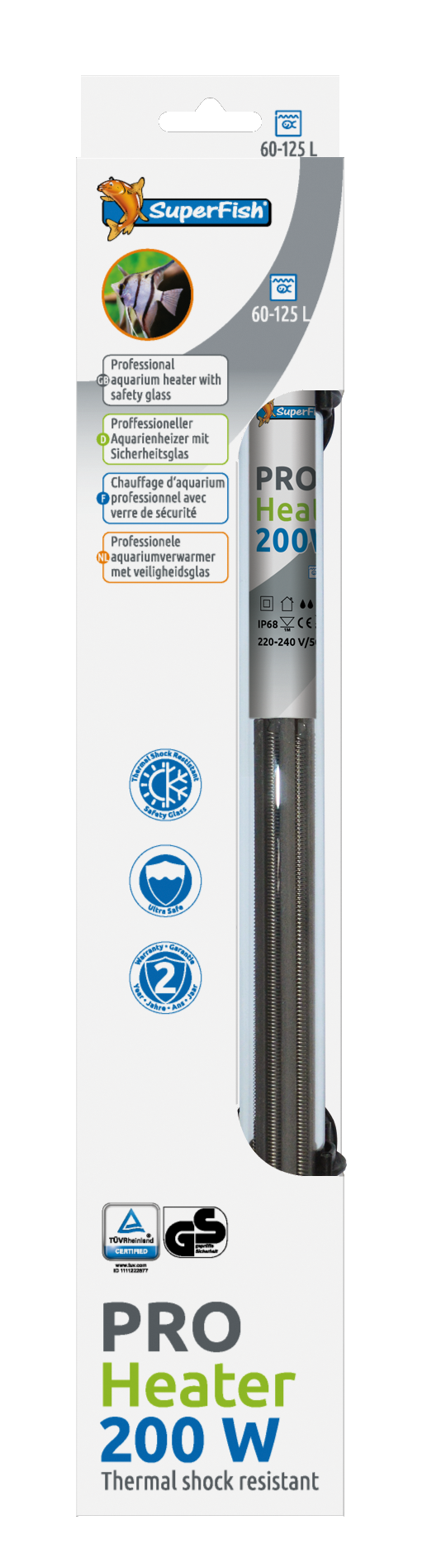 Pro heater 200w 60-125l (35cm)