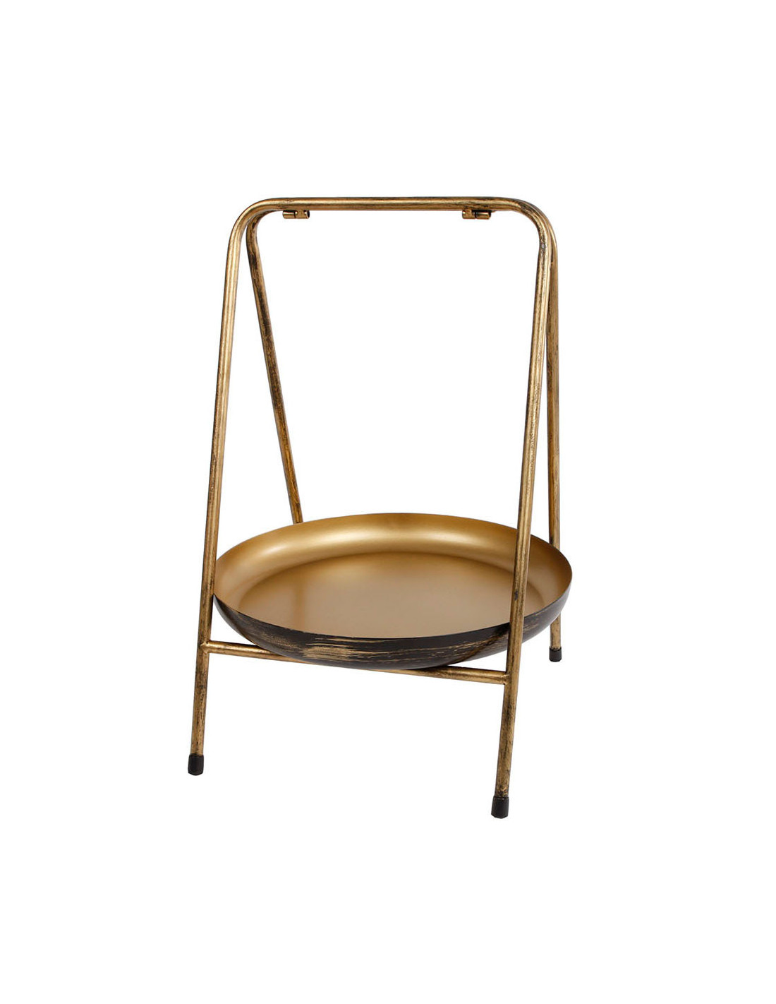 Etagère Metaal rond Plateau D30.5 H43.5 zwart goud