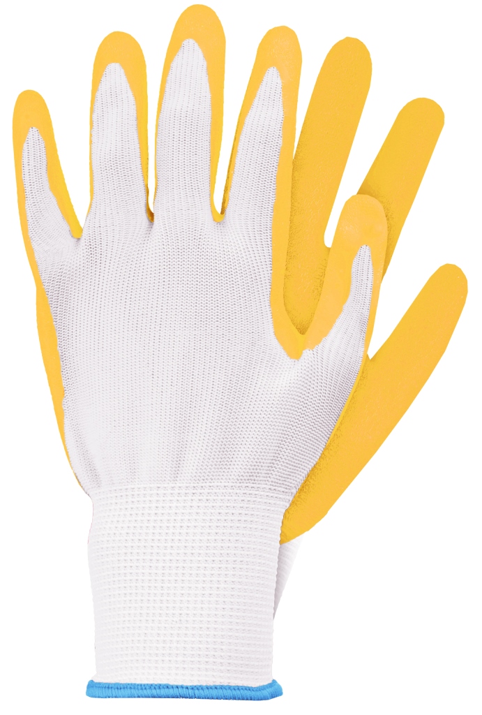 Werkhandschoenen Latex lichtgeel maat M
