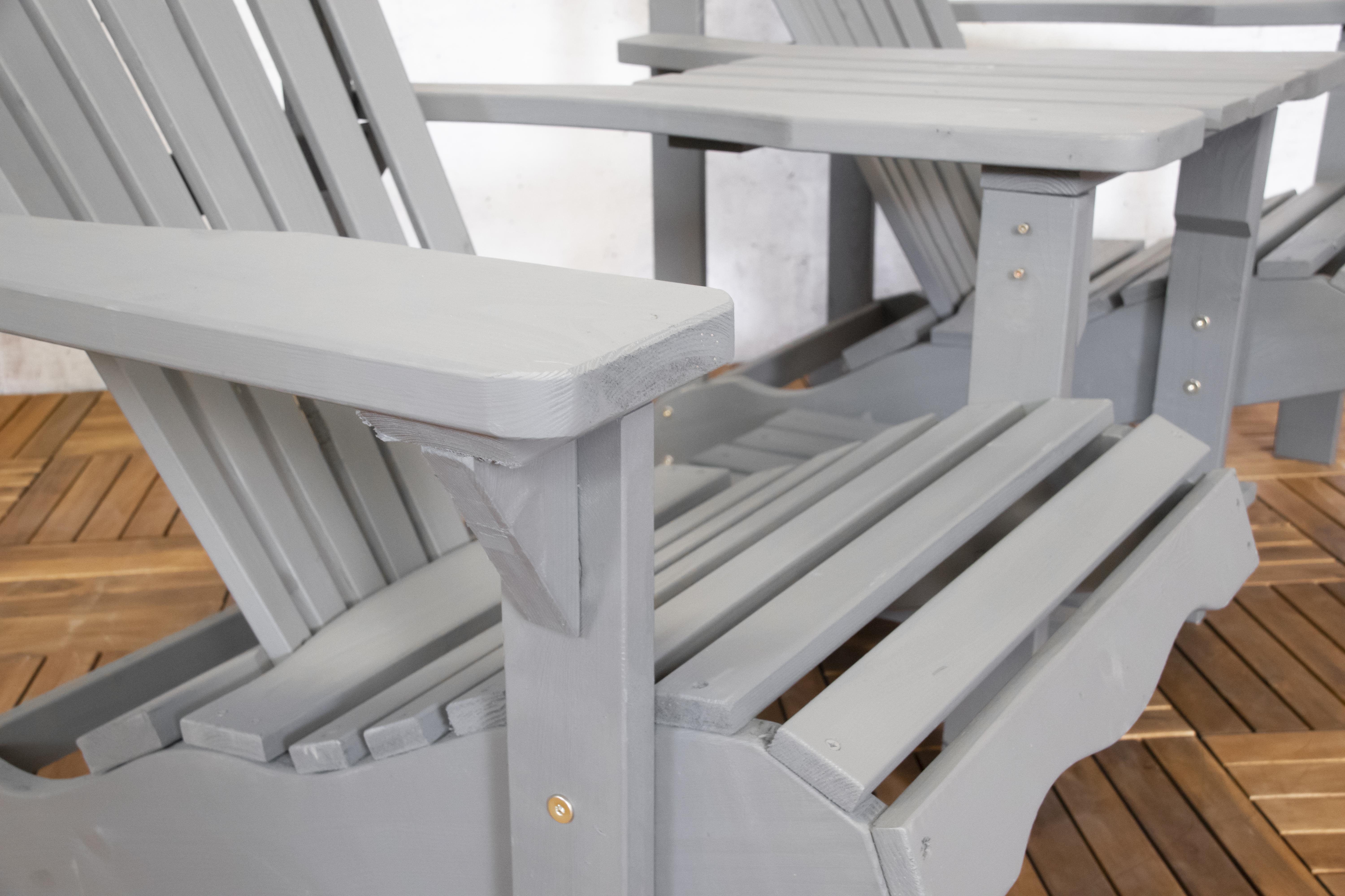Adirondack duo bench grey
