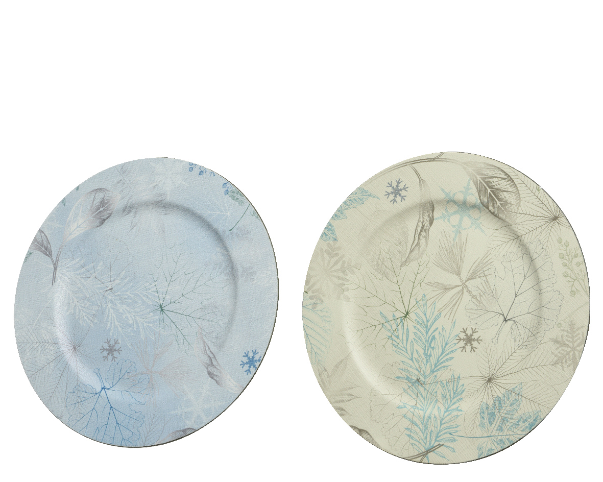 Bord met print 2 ass D33cm