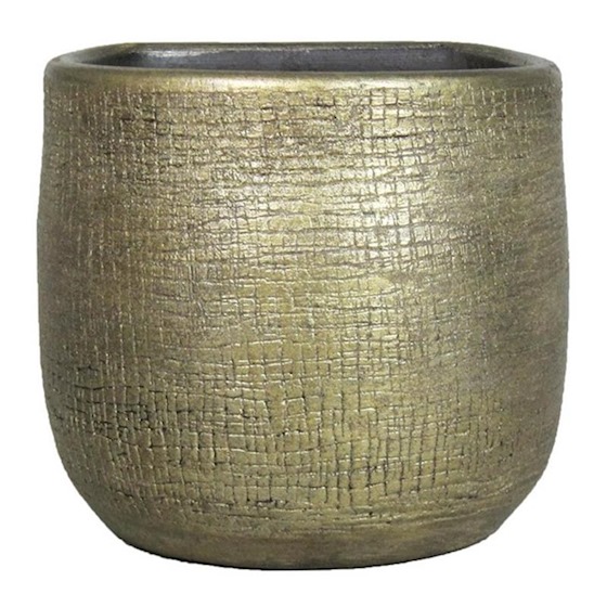 Muurpot Mira industrieel goud D16 H14