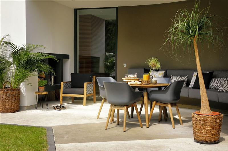 Sophie Chair Antraciet & Teak