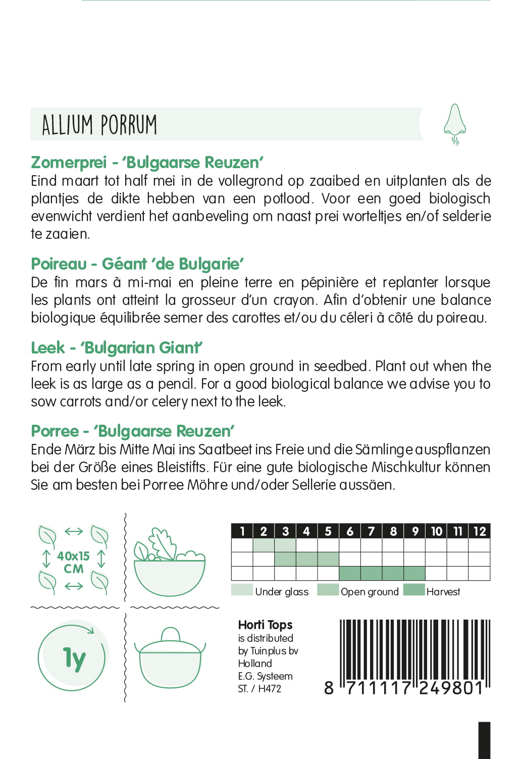 HT Prei Bulgaarse Reuzen (zomer prei)
