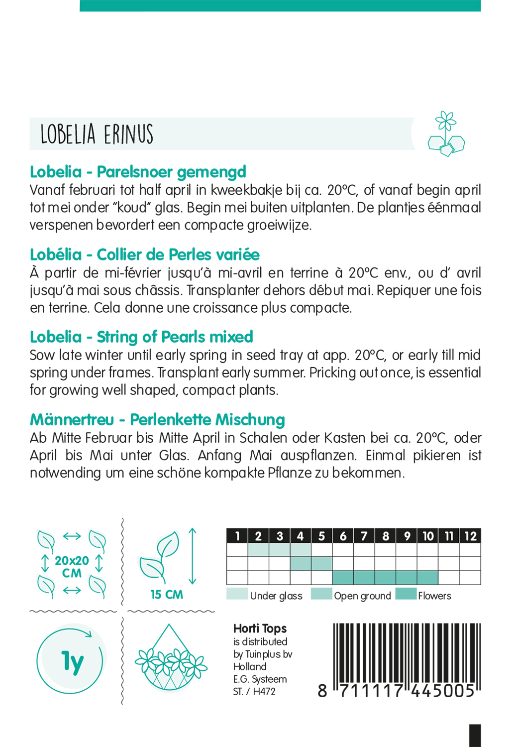 HT Lobelia Parelsnoer gemengd