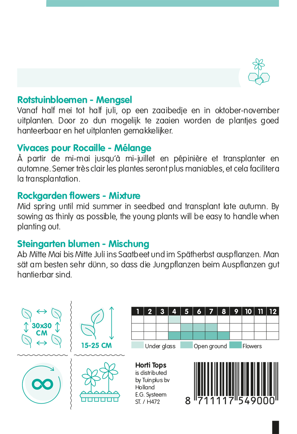 HT Rotstuinenmengsel, overblijvend