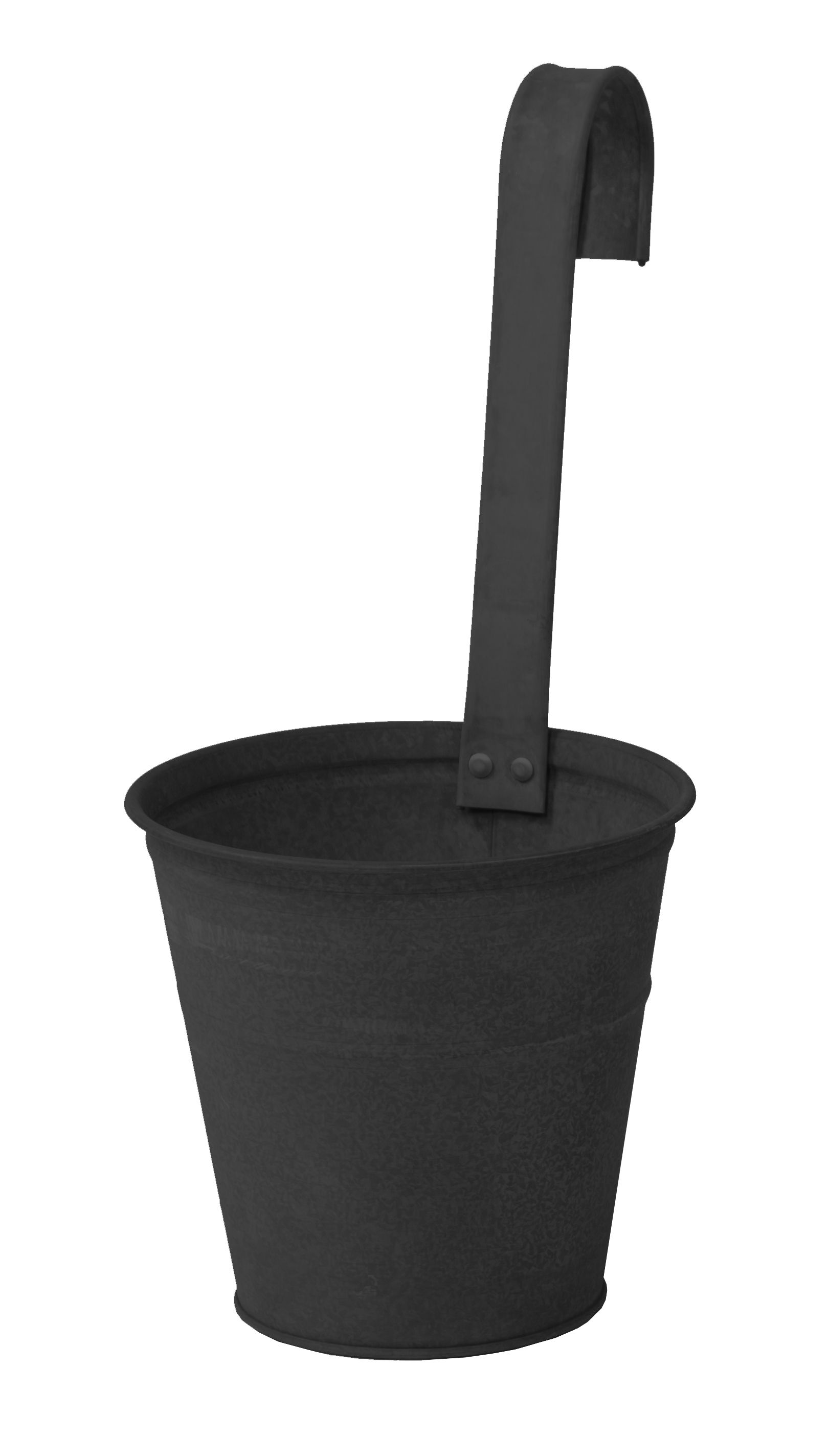Zinc Vintage Black Fence Hangpot D16 H15/35
