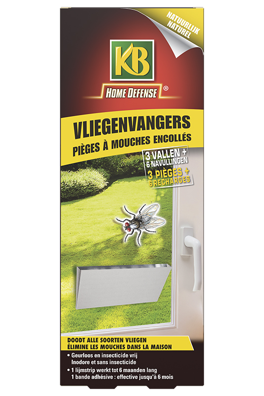 KB Vliegenvangers 3 vallen + 6 navullingen