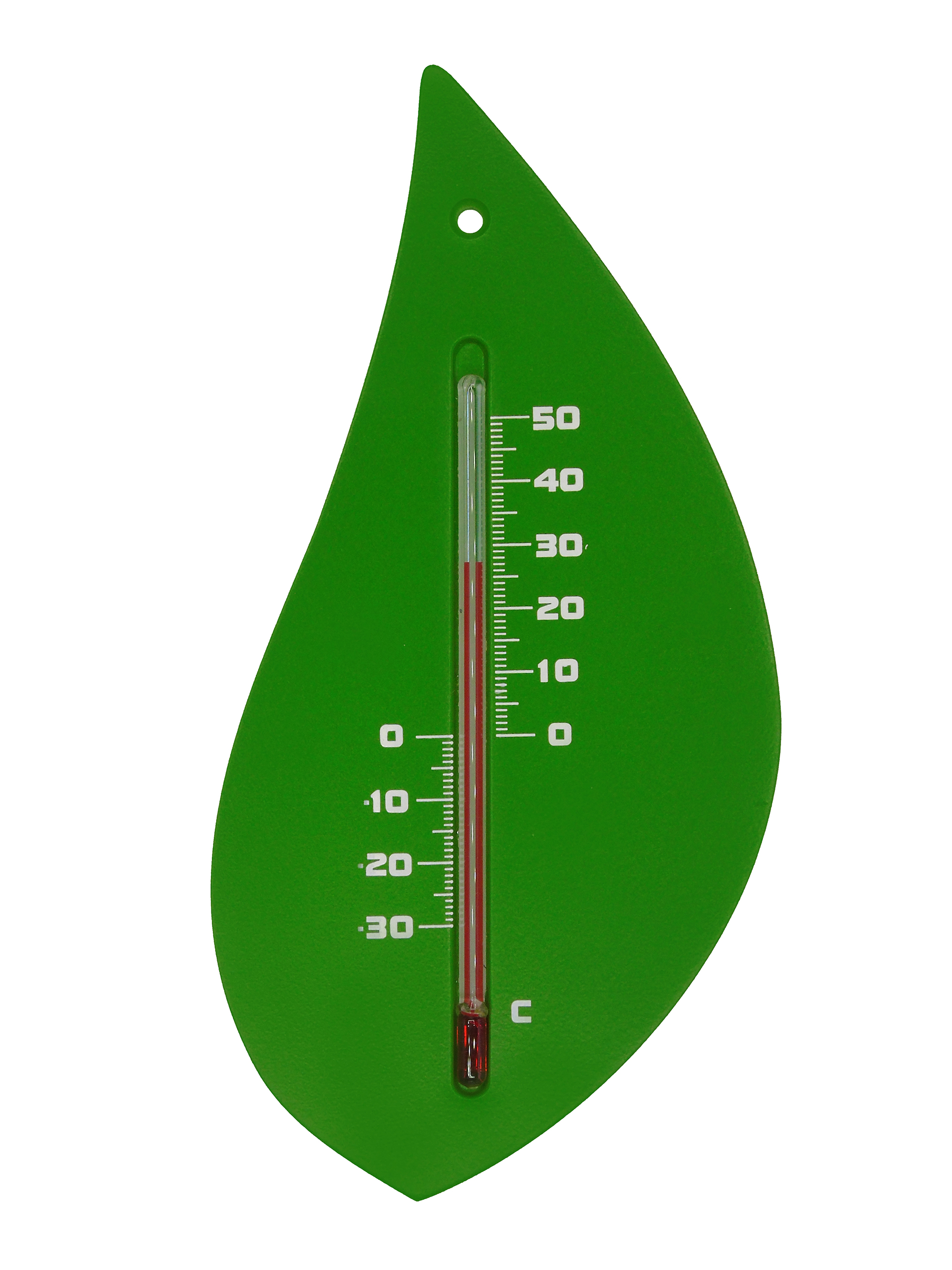 Muurthermometer Kunststof Blad groen