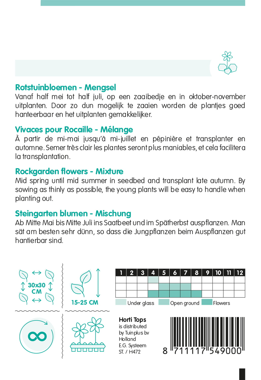 HT Rotstuinenmengsel, overblijvend