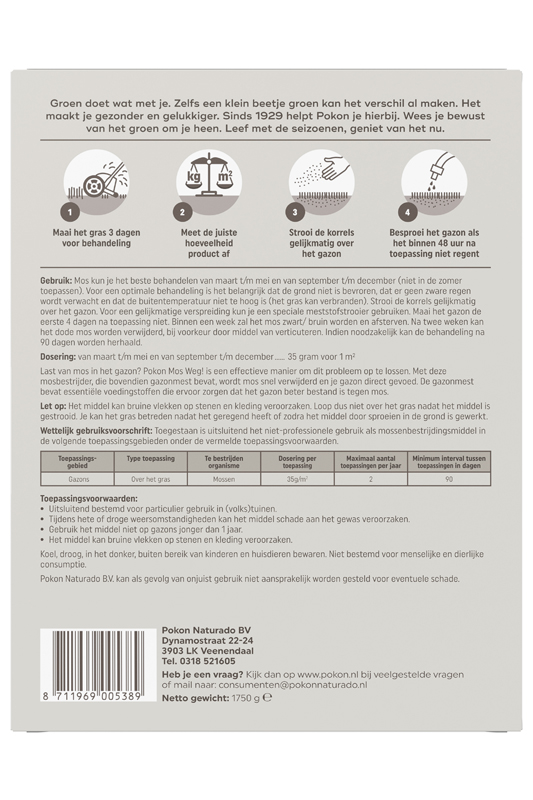 Pokon Mos Weg! 50m² 1750gr
