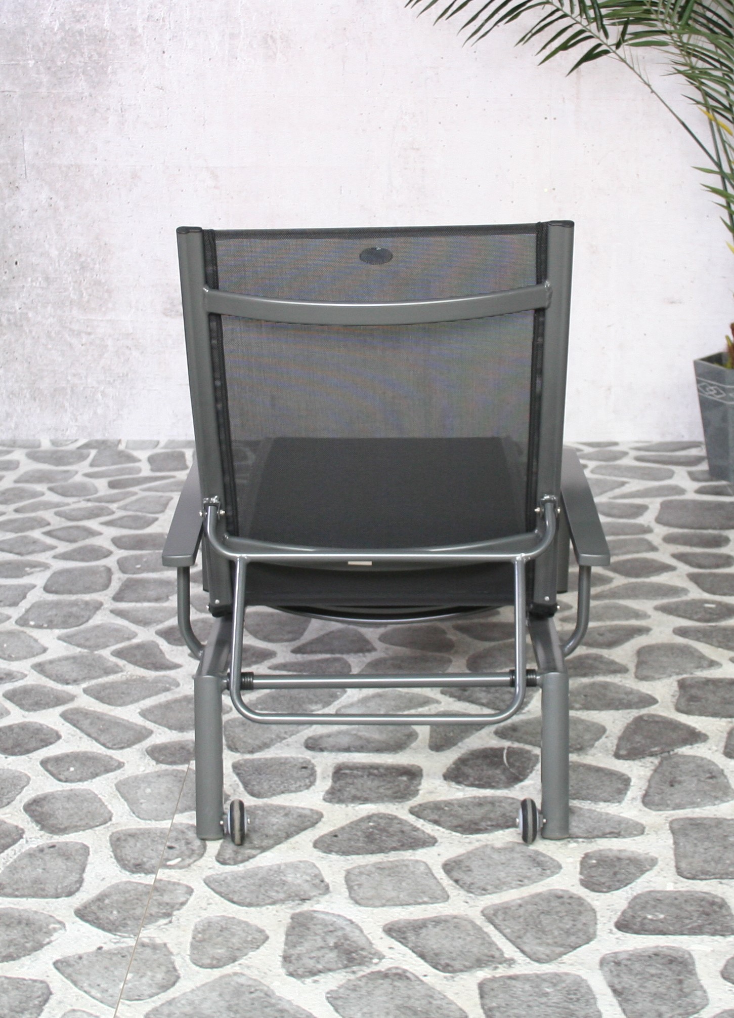 Torino lounger 2x2 black