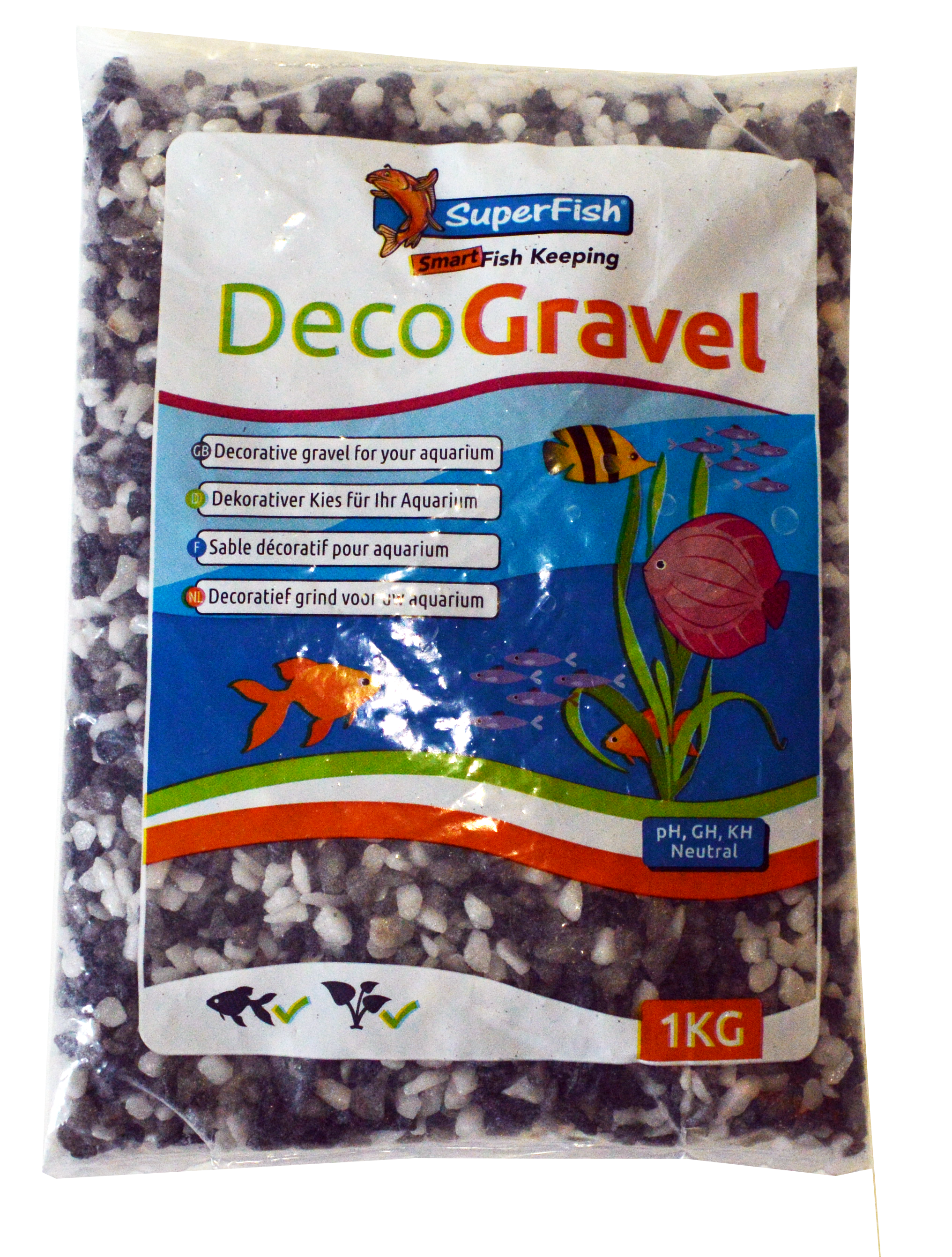 Deco grind mix wit-zwart-grijs 1kg