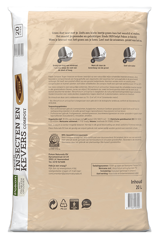 Bio compost tgn insecten&kevers 20l