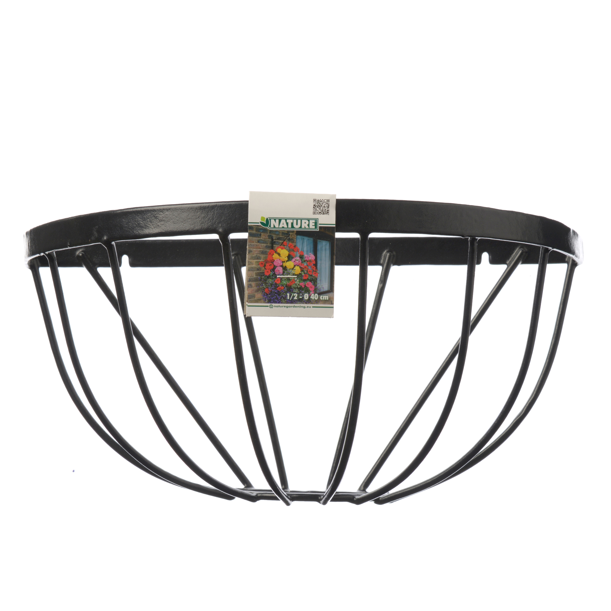 Hanging Basket Smeedijzer zwart H19x½ D40cm