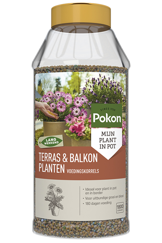 Pokon Terras & Balkon Planten Langwerkende Voedingskorrels 1800gr