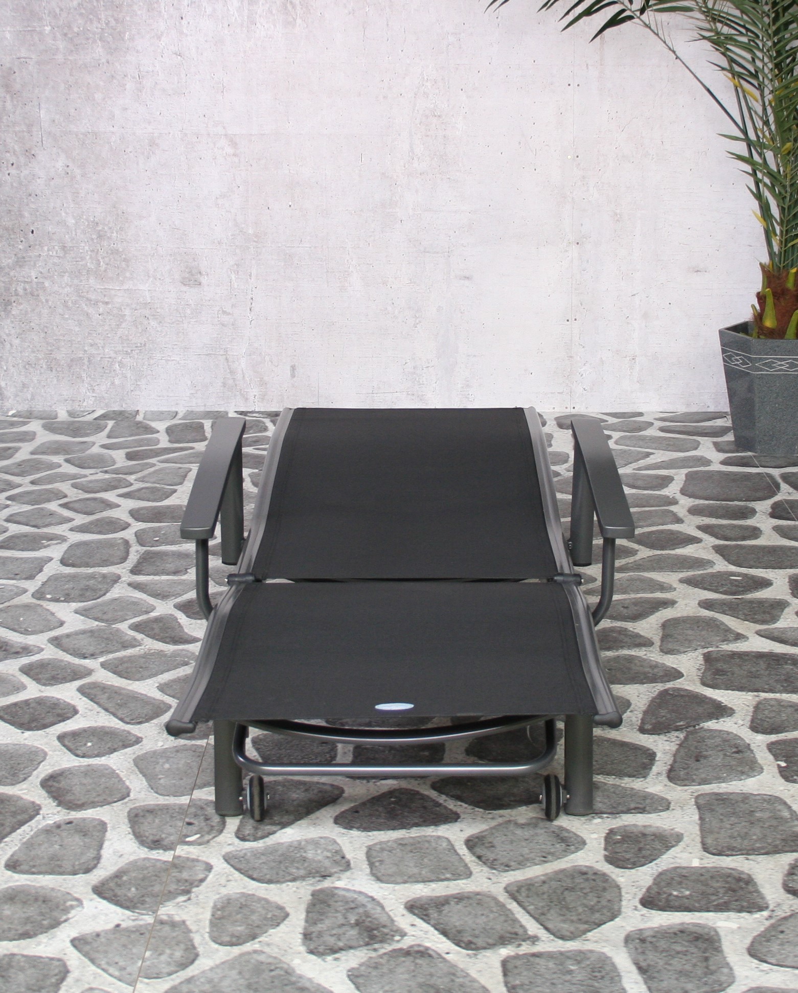 Torino lounger 2x2 black