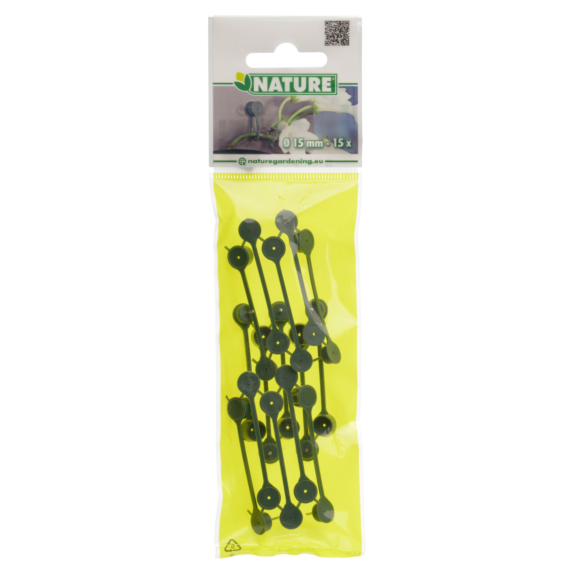 Plantenklemmen groen D15mm 15st