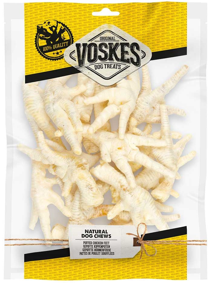 Voskes hond kippenpoten gepoft 300 gr