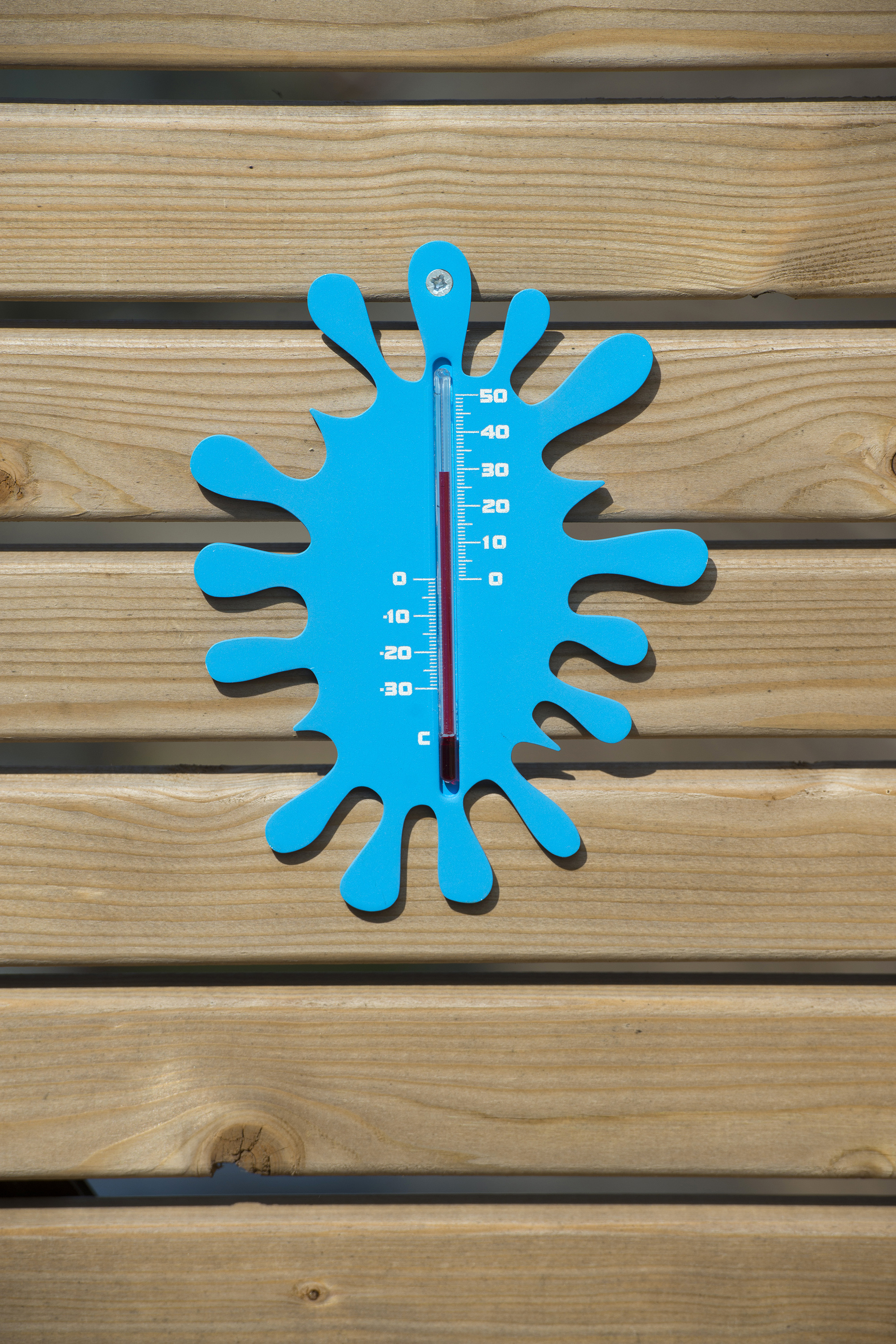 Muurthermometer Kunststof Splash blauw