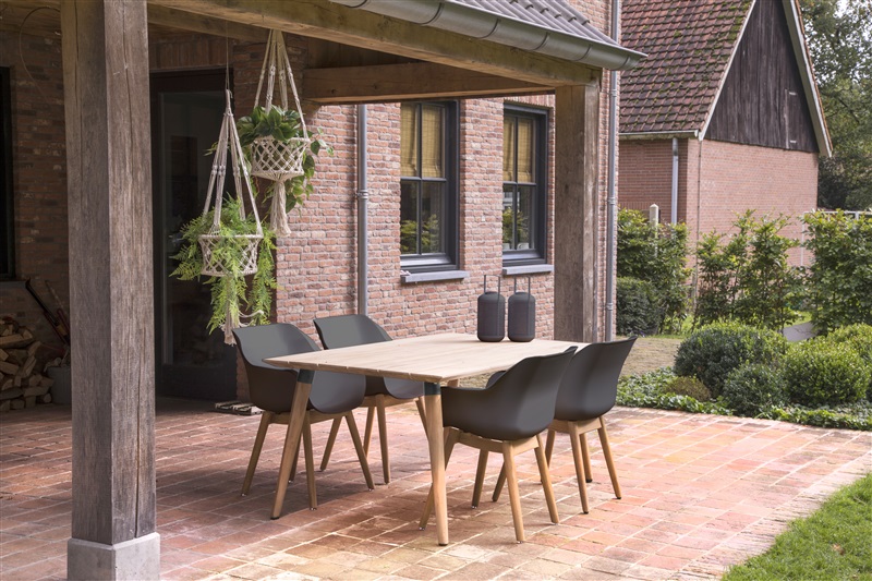 Sophie Chair Antraciet & Teak
