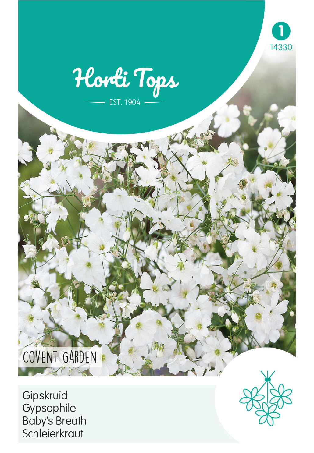 HT Gypsophila, Gipskruid Covent Garden wit