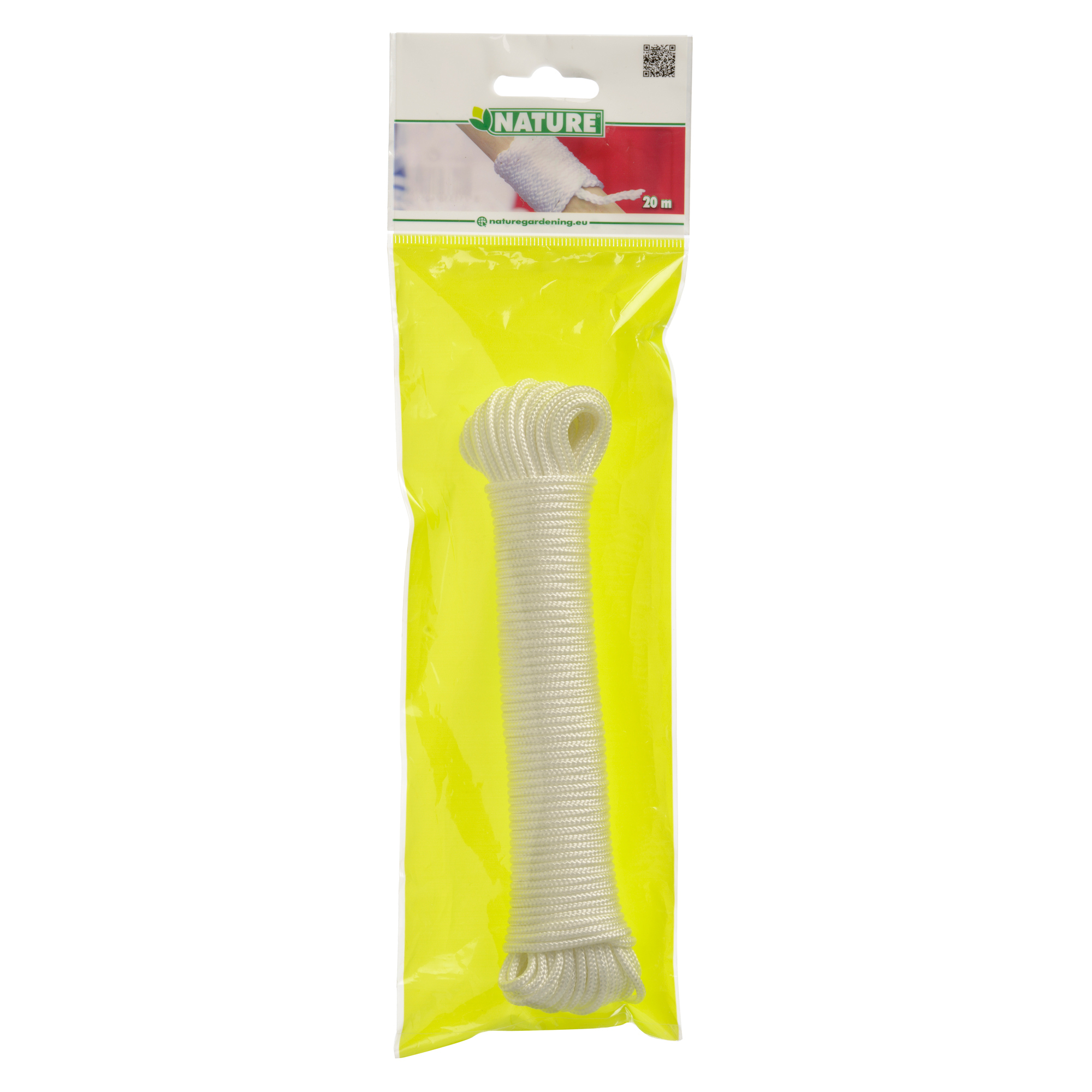 Nylonkoord wit Ø6mmx20m
