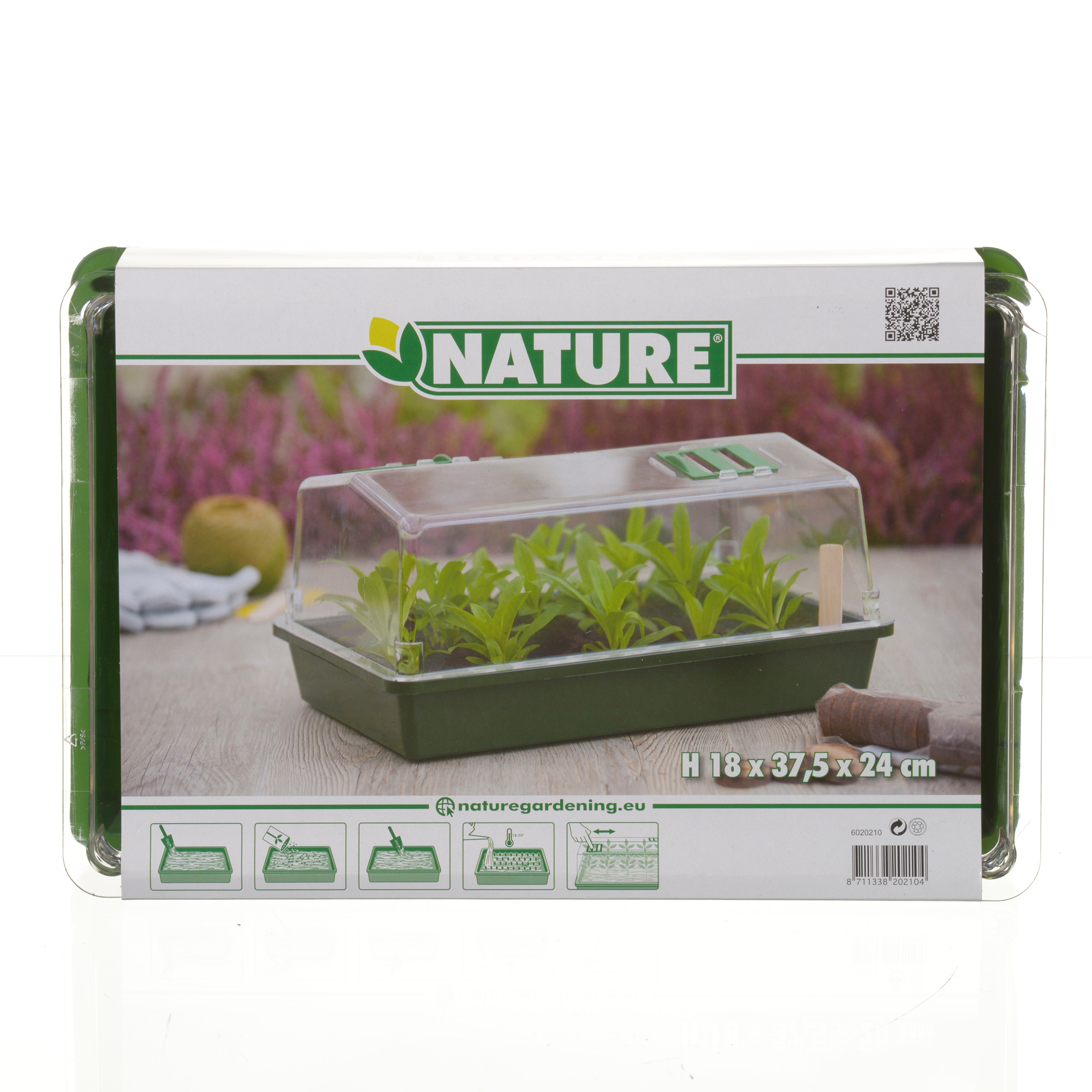 Kweekbak 37.5x24x18cm groen