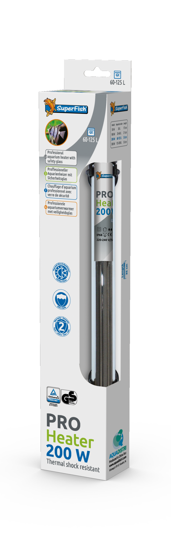 Pro heater 200w 60-125l (35cm)