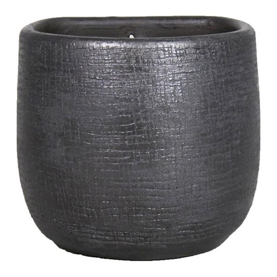 Muurpot Mira industrieel zwart D16 H14
