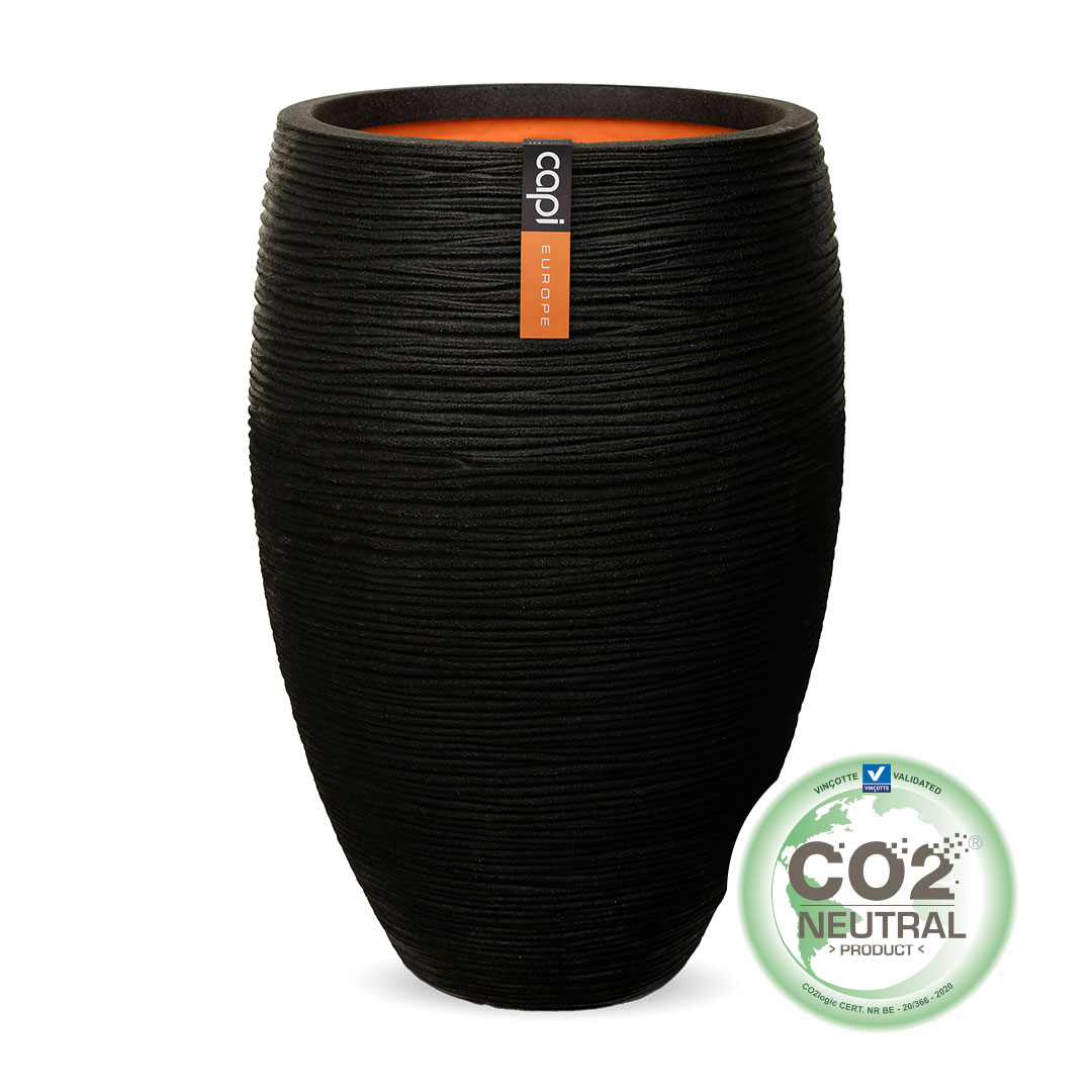 Vaas Elegance Rib zwart D40 H60cm
