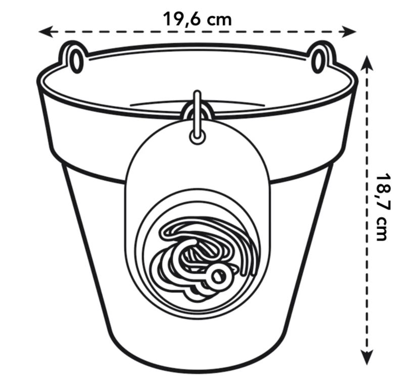 Loft Urban hanging basket 20cm. antrac.