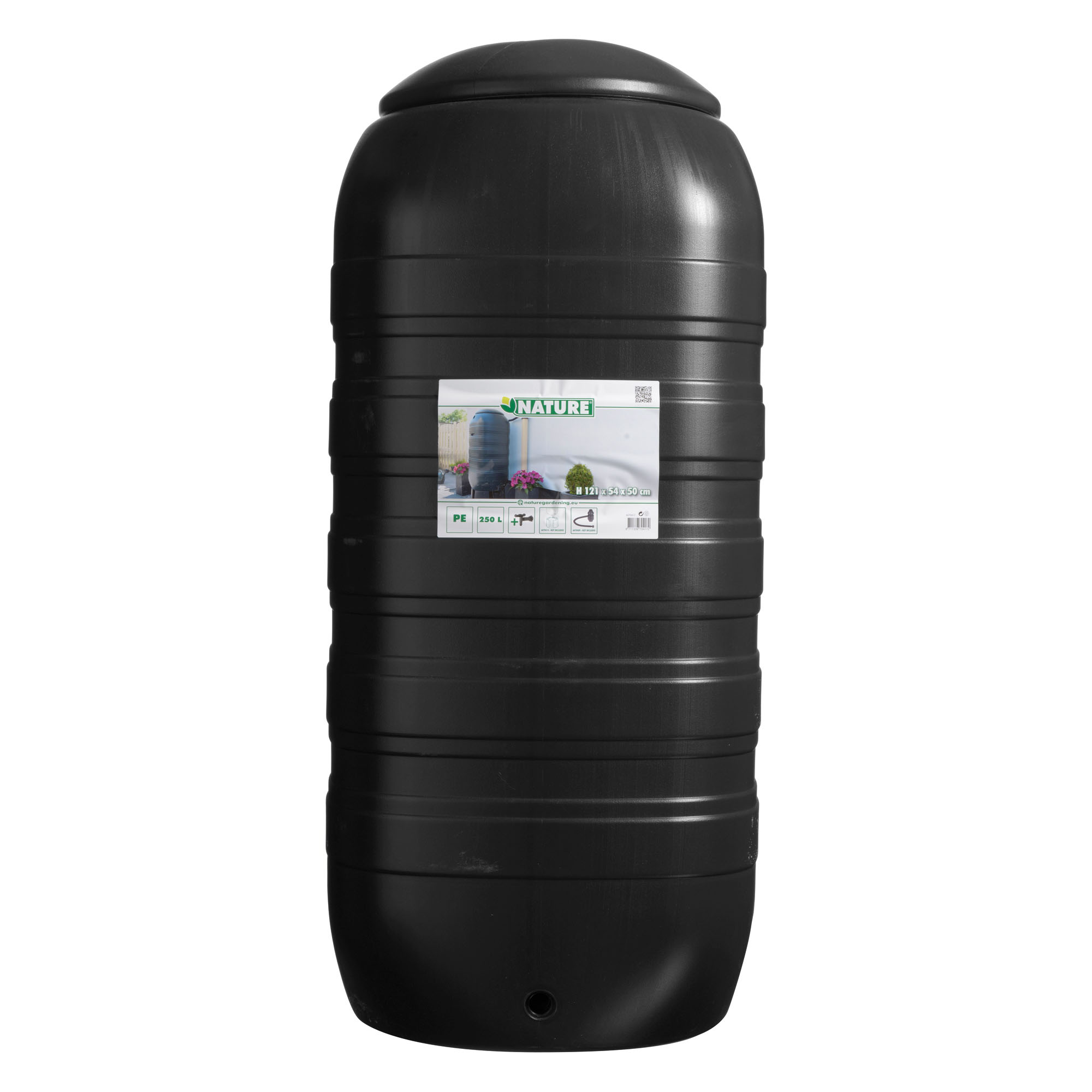 Regenton Kunststof 'Slimline' groen 250L H121x50x50cm