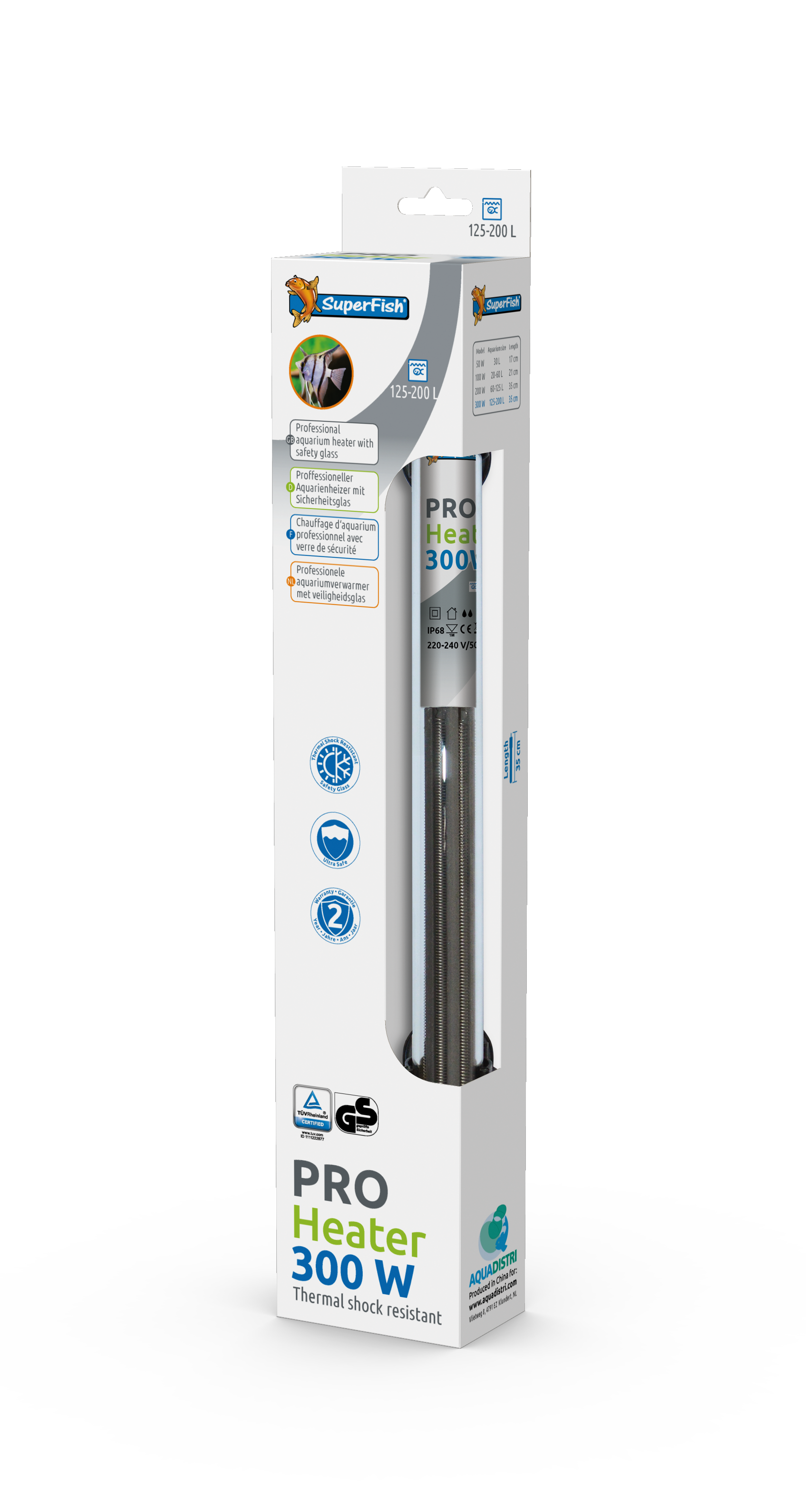 Pro heater 300w 125-200l (35cm)