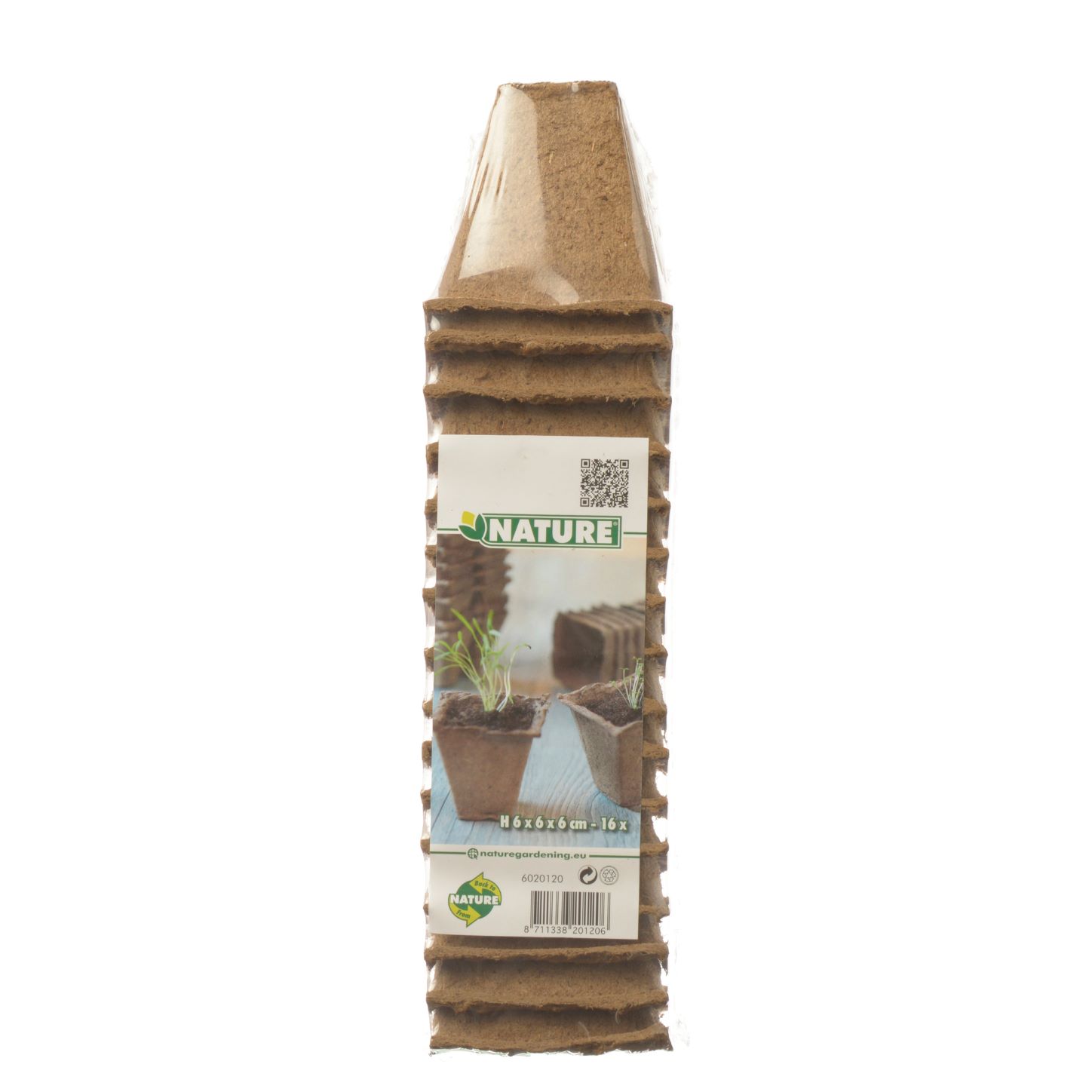 Turfpotje 16 stuks H6x6x6cm