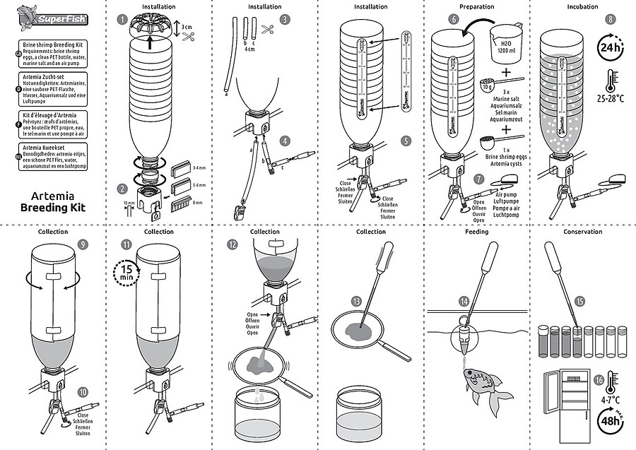 Artemia Kweekset