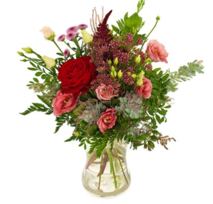 Veldboeket rood en roze