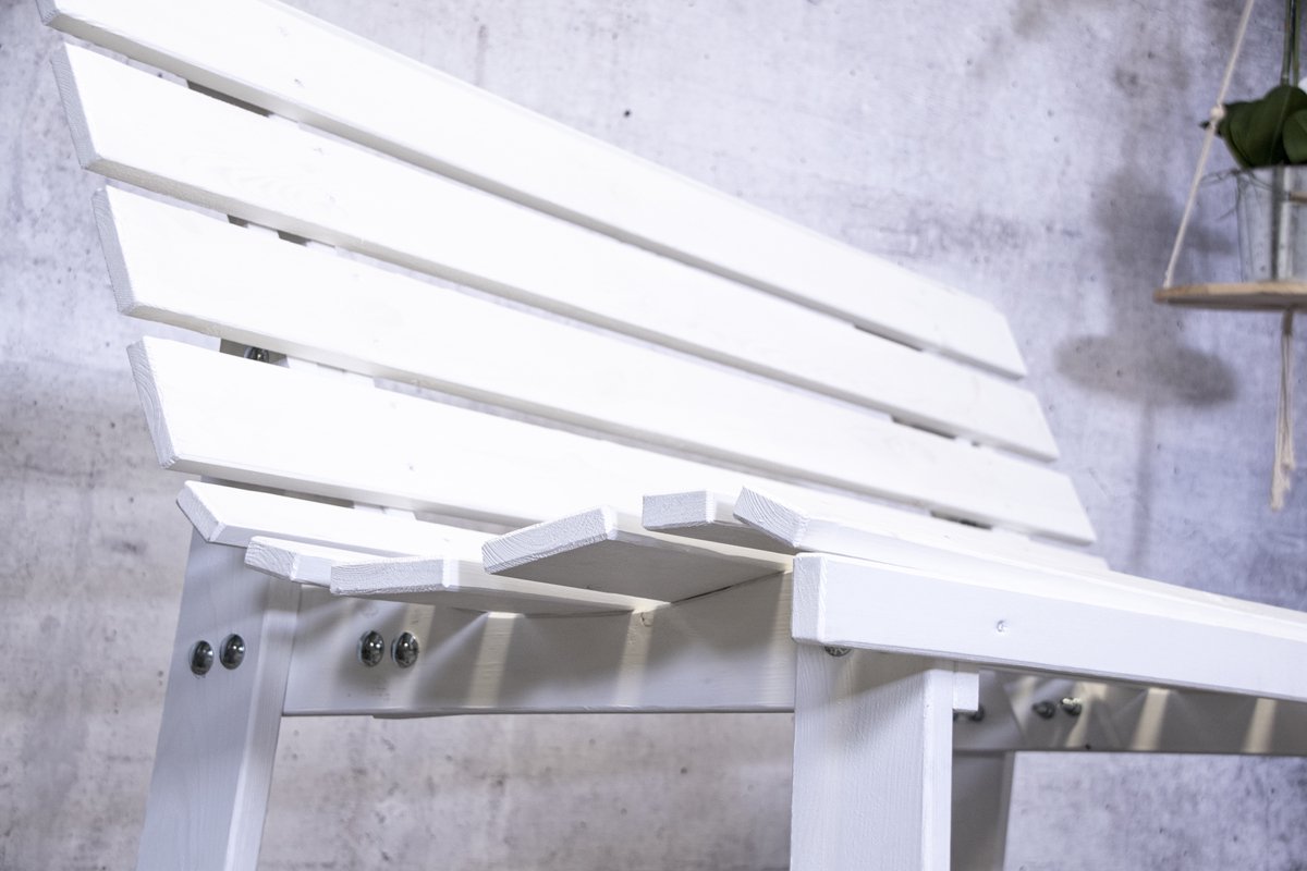 Bella Bench White 150cm