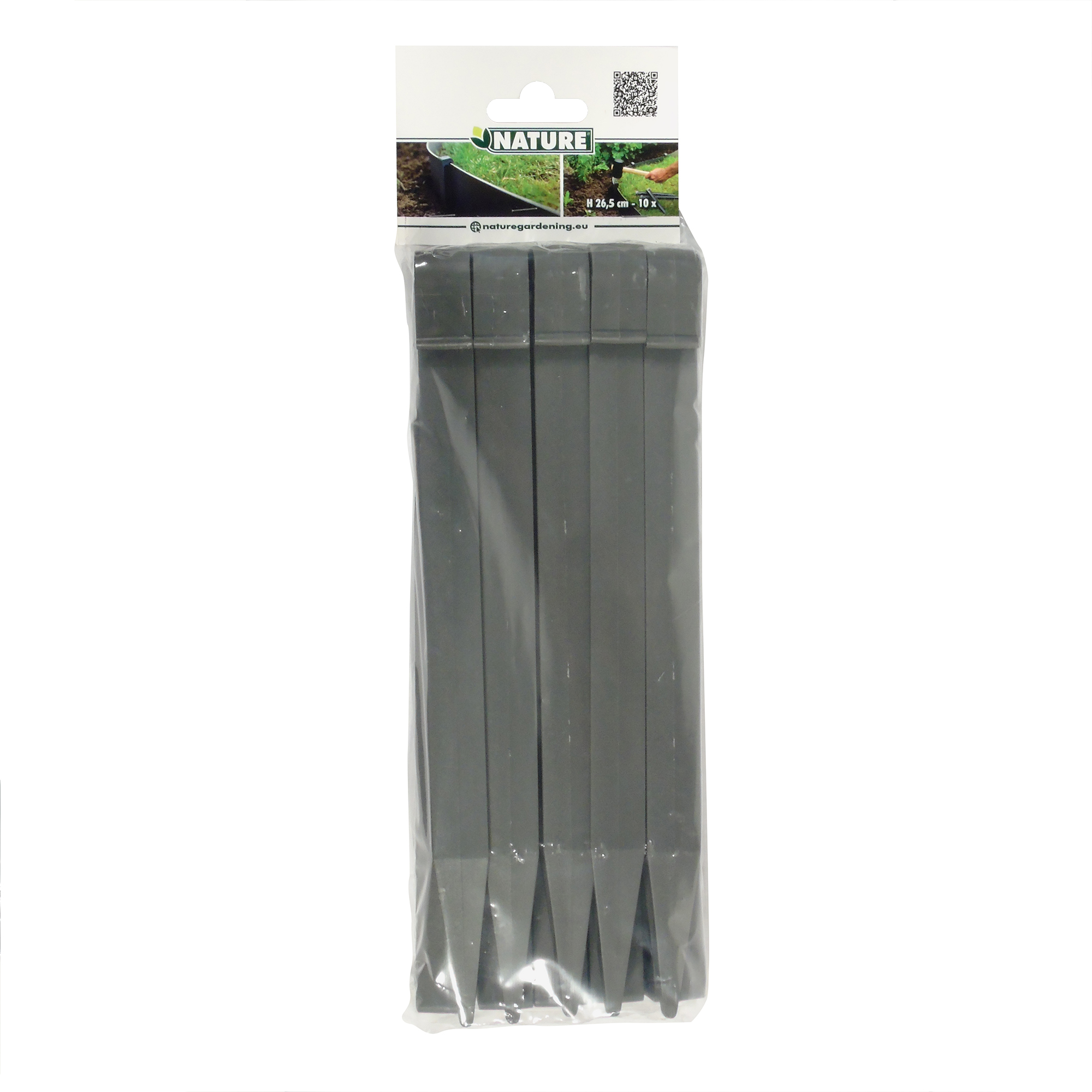 Grondpen 26.7cm grijs 10st
