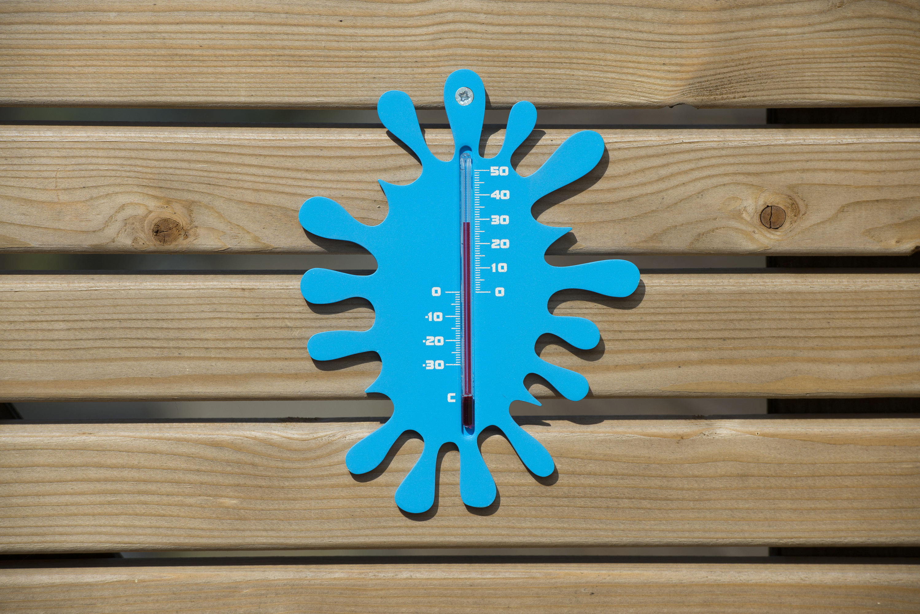 Muurthermometer Kunststof Splash blauw