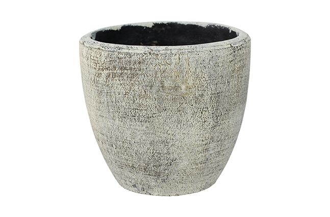 Pot Anne white earth D18 H17