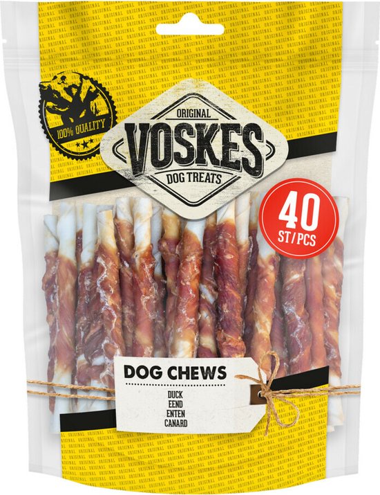 Voskes rawhide eend twist 400gr