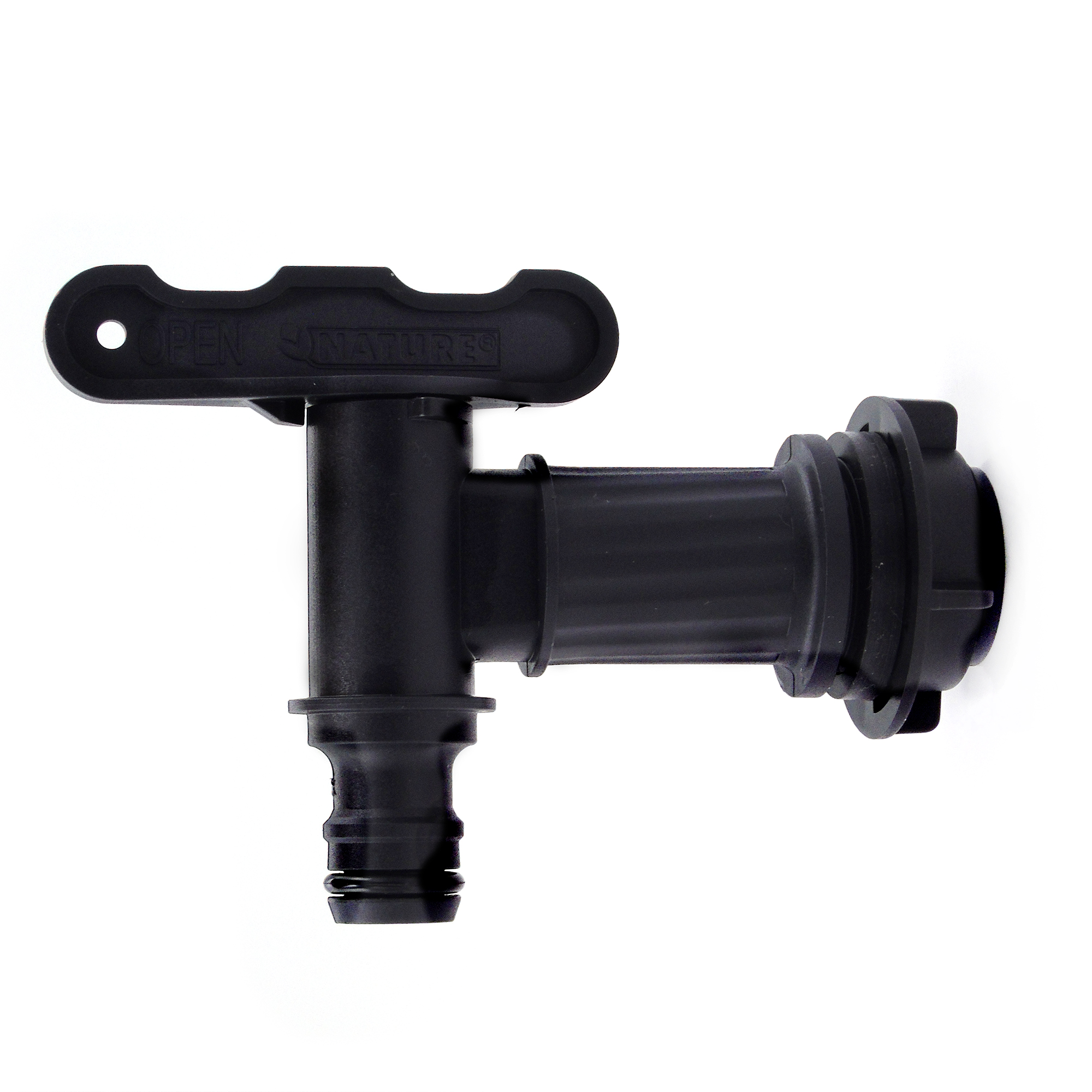 Regentonkraan zwart Ø19mm