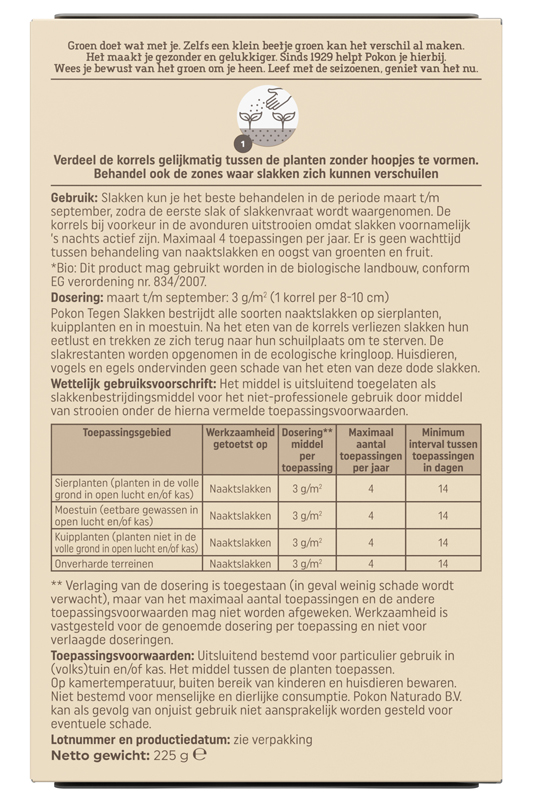 Bio slakkenkorrels 225g