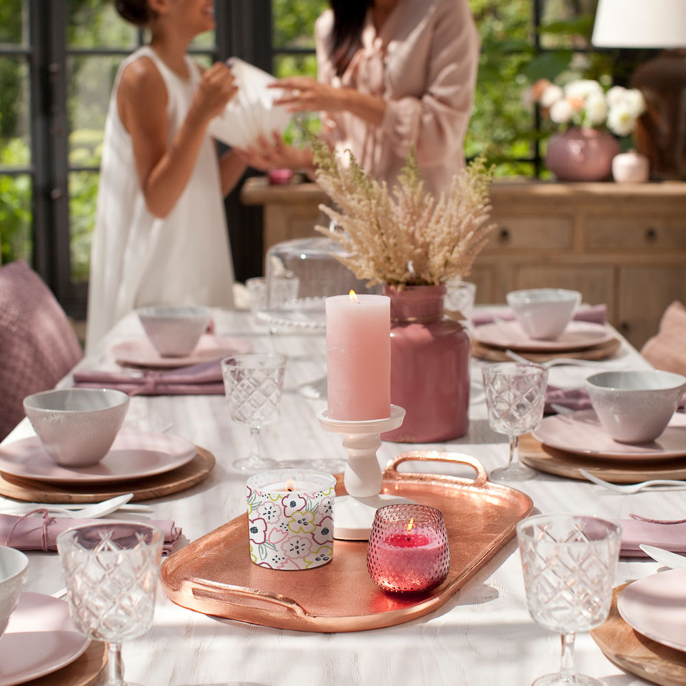 70/130 Rustic pillar rose blush