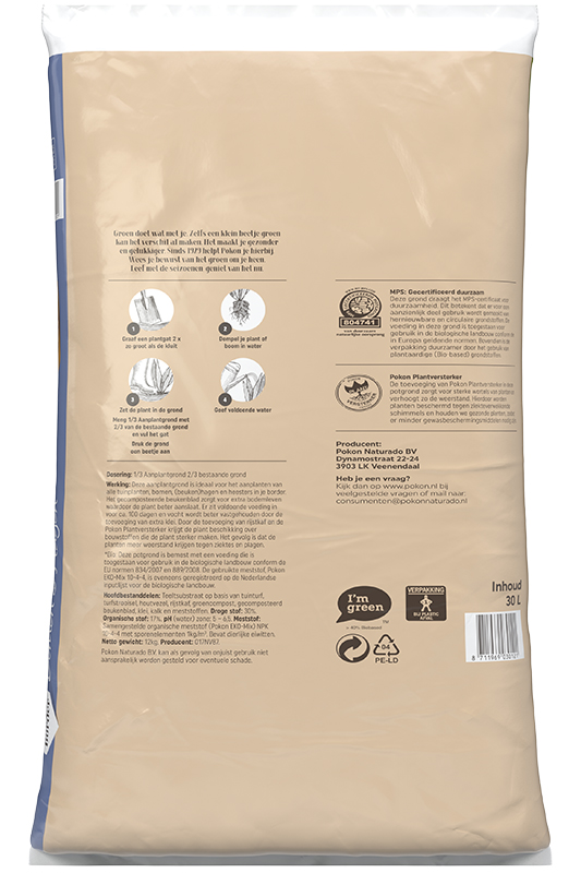 Aanplantgrond bio tuinplanten/bomen 30l