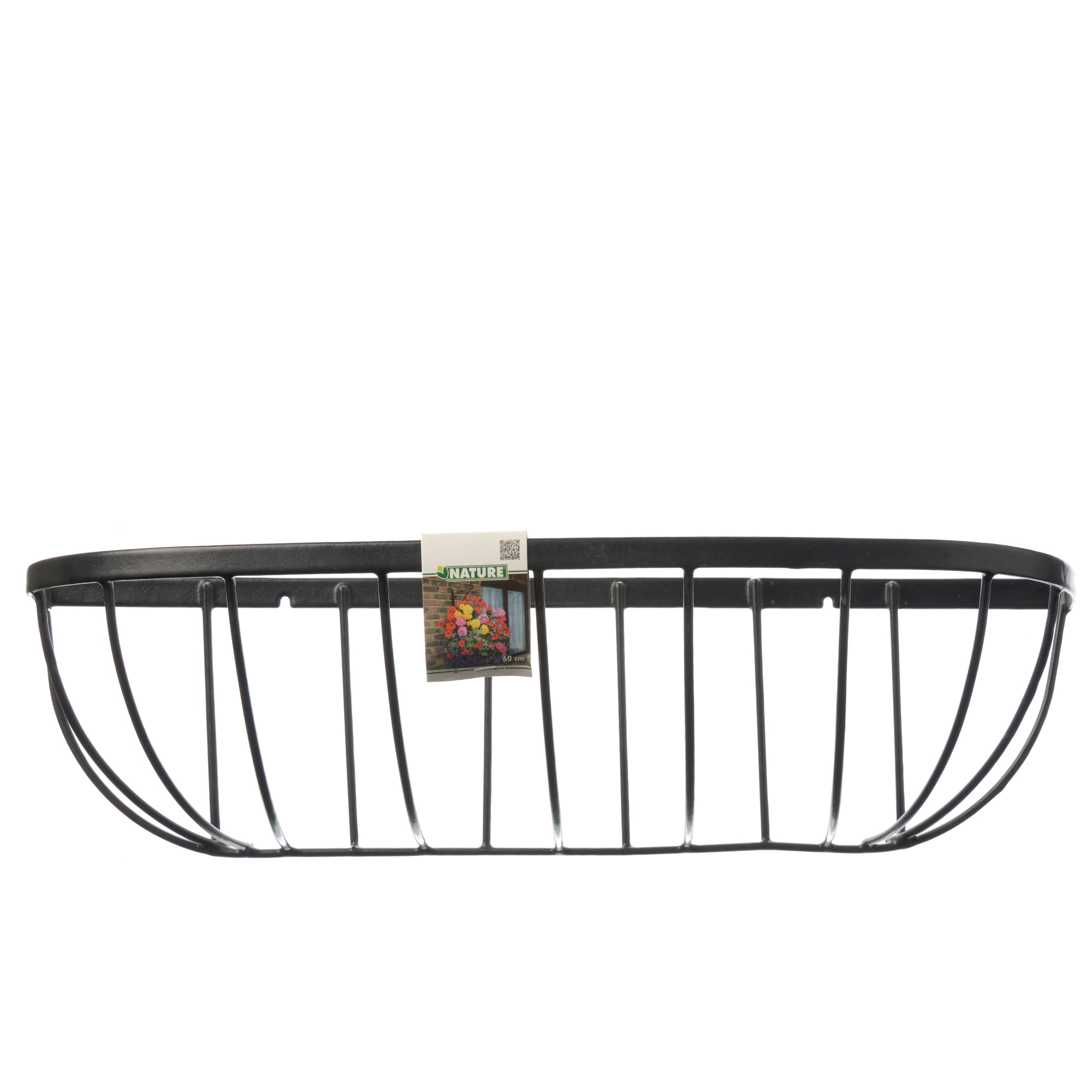 Hanging Basket Smeedijzer zwart H16.5x61x16cm