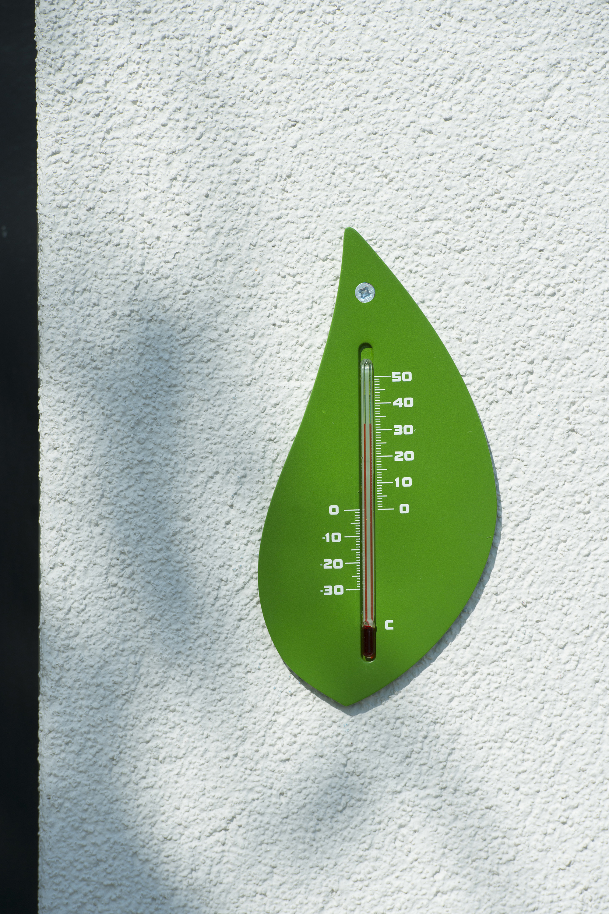 Muurthermometer Kunststof Blad groen