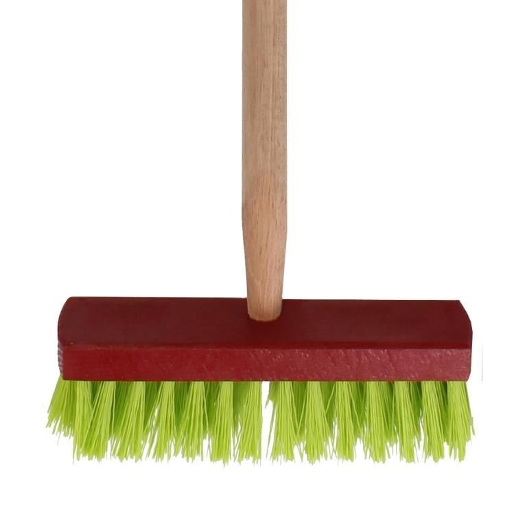 Kinderbezem incl. Steel rood/groen