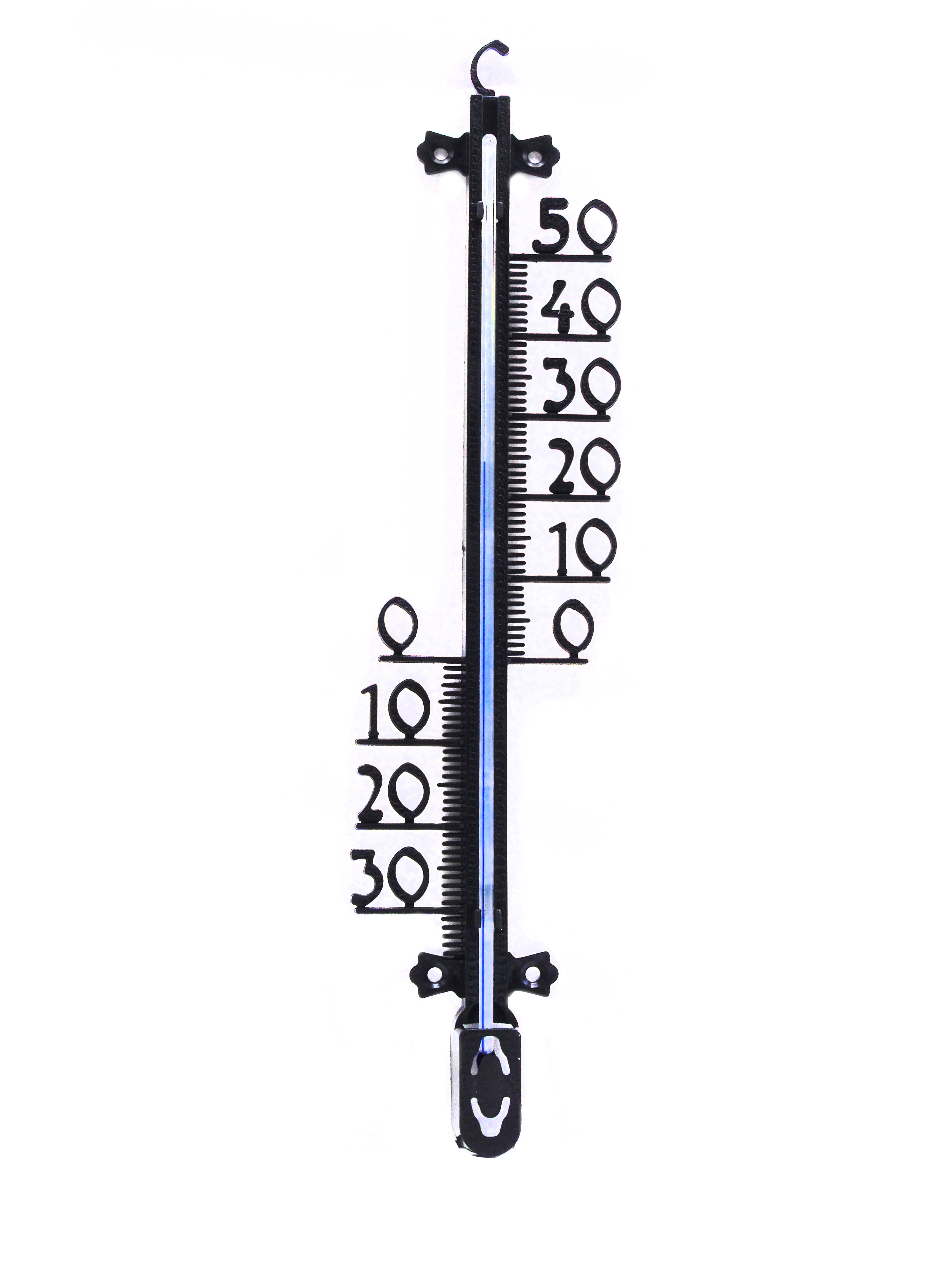 Profielthermometer zwart H25cm